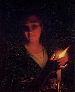 Godfried Schalcken, Young Girl with a Candle